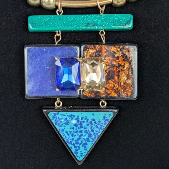 (2/$20) Colourful Abstract Torque Necklace - Picture 3 of 6